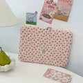 Flower Print Quilted Laptop Sleeve – Padded Laptop & Tablet Case for 11–15 Inch (280–390 mm)