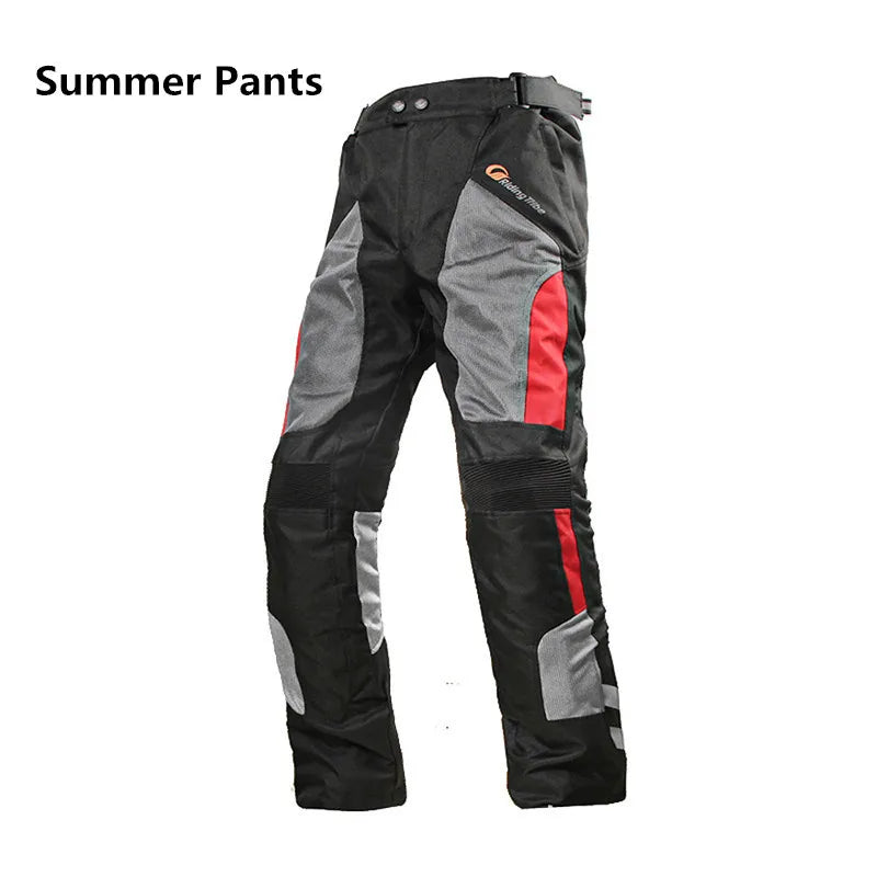 Men's Motorcycle Riding Pants – Breathable Summer & Insulated Winter Waterproof Motorbike Trousers with Removable Liner & Included Knee Pads