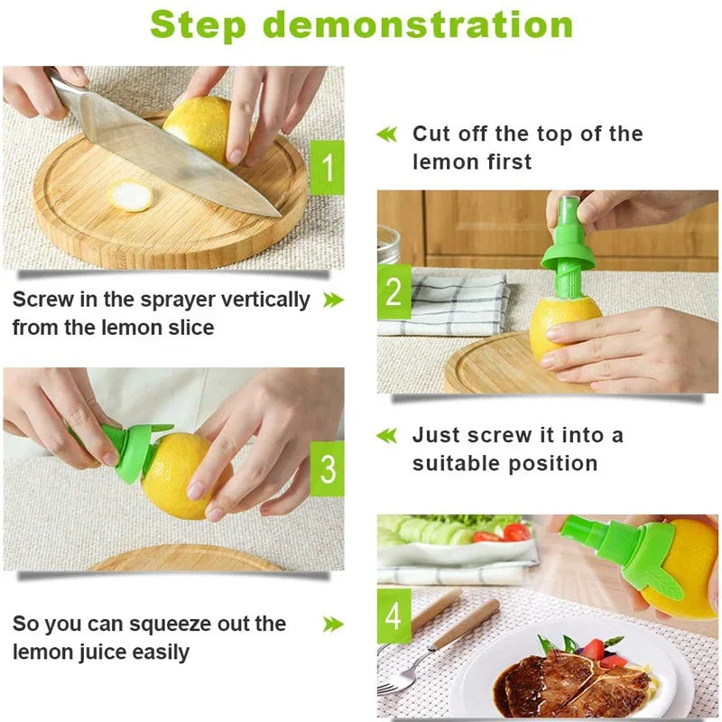 Manual Citrus Sprayer Hand Juicer, Lemon & Orange Fruit Squeezer Mist for Salad and Cooking