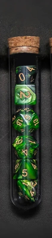 Transparent 7-Piece Polyhedral RPG Dice Set – D&D & Call of Cthulhu Tabletop Dice, Potion Flask Style