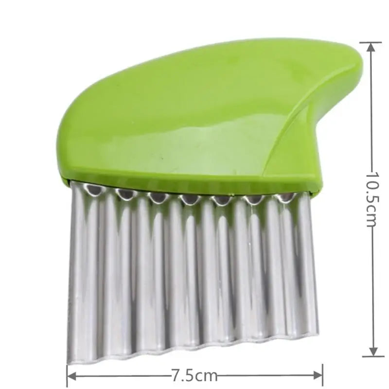 Stainless Steel Crinkle Wavy Potato & Vegetable Slicer French Fry Cutter