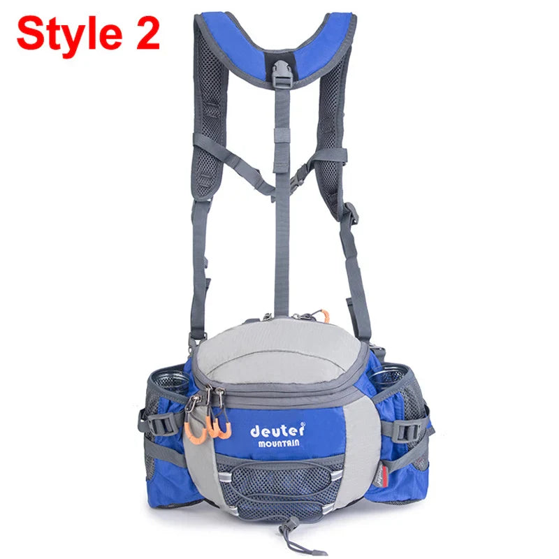 Convertible Waist Bag to Shoulder Backpack 8L - Cycling Hiking Running Camping Water Bottle Fanny Pack for Men