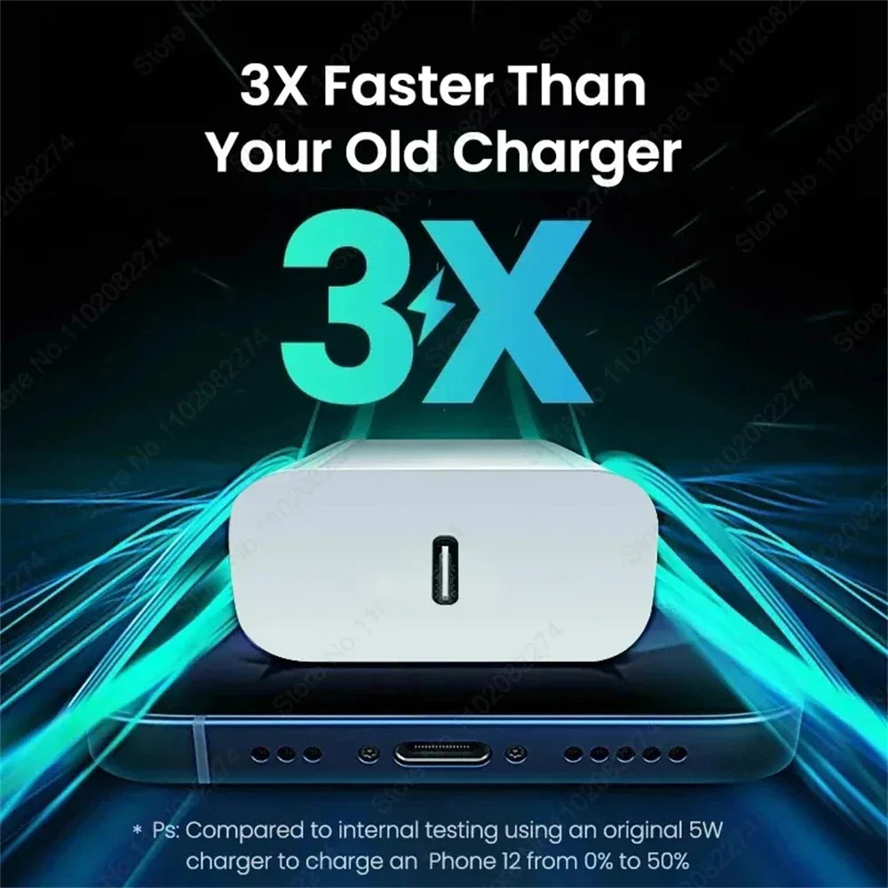 40W USB-C PD Fast Charger for iPhone - Single USB-C Port Rapid Charging