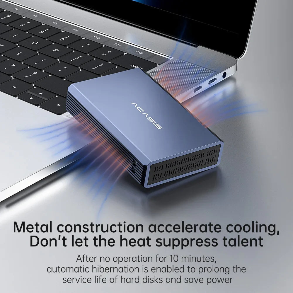 2.5-Inch (63.5 mm) Dual-Bay USB-C SATA HDD/SSD RAID Enclosure — RAID 0/1/JBOD/SPAN, Aluminum