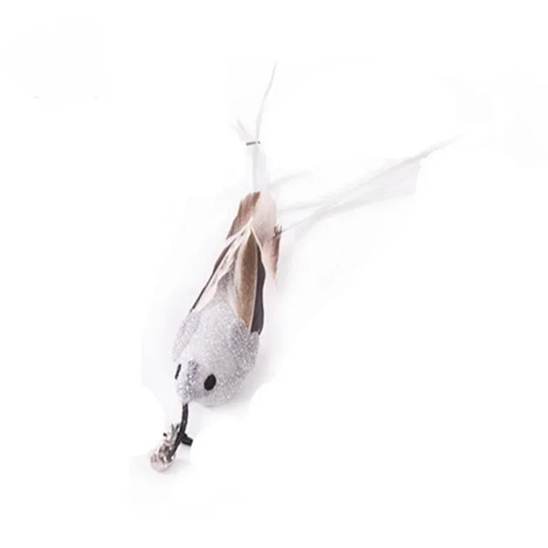 Interactive Cat Feather Toy Refill Kit – Feather Birds, Faux Worm & Foam Ball with Bell for Kittens
