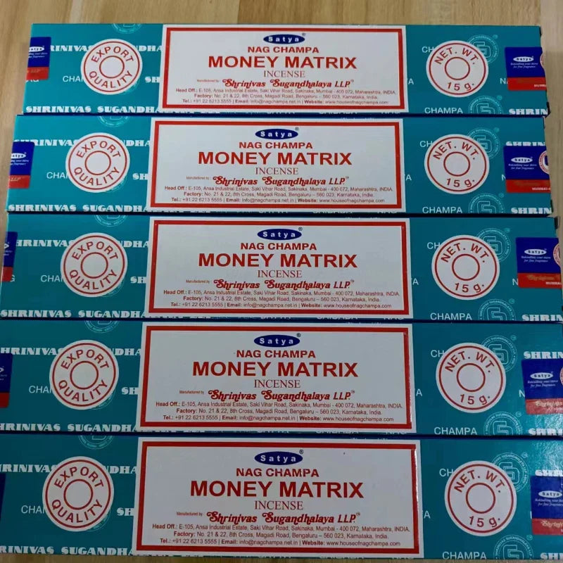 5-Box Nag Champa Incense Sticks — 50–60 Handmade Sticks (20 cm / 8 in) Sandalwood & White Sage Home Fragrance