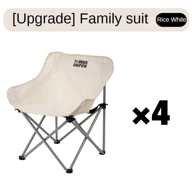 Portable Folding Moon Chair – Camping, Picnic & Fishing Stool | 120kg Capacity, 600D Oxford