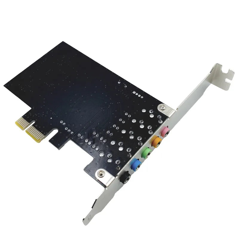 PCIe 5.1 Channel Internal Sound Card - 6-Channel 3D Audio, 24-Bit PCI Express with Mic & Line-In for Gaming and Music