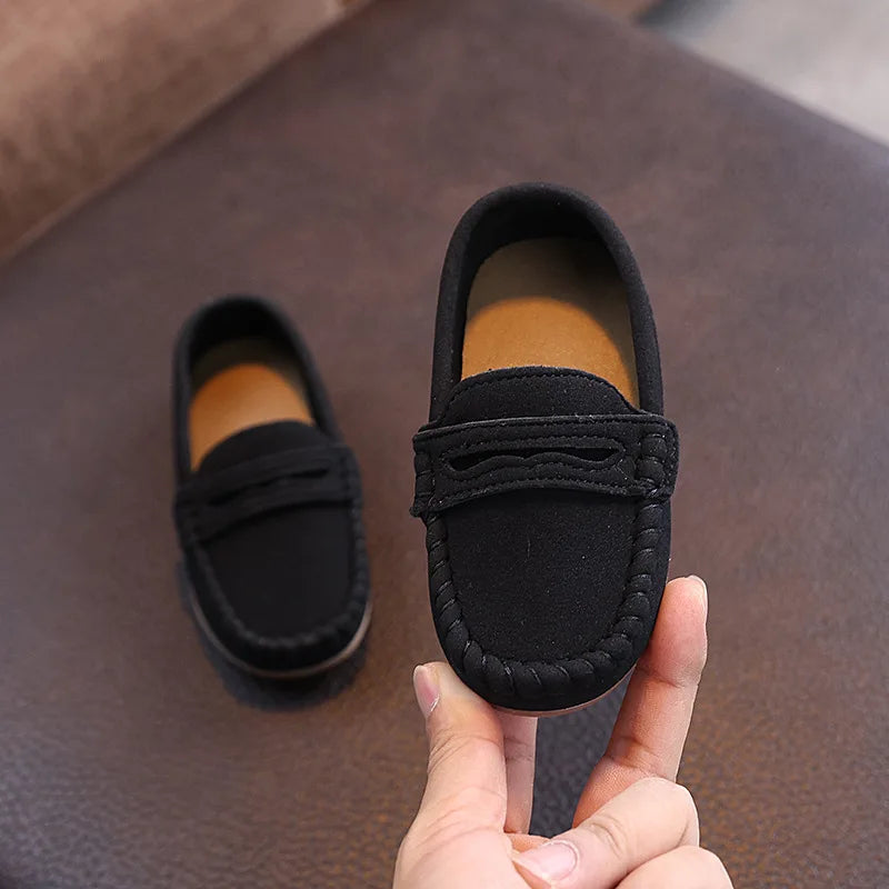 Toddler & Kids Moccasin Loafers Soft Leather Slip-On Non-Slip Tassel Casual Shoes