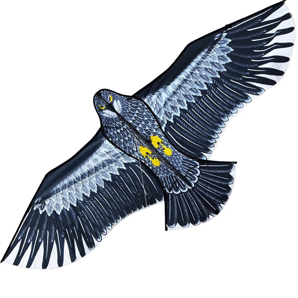 Eagle Kite 59 in (150 cm) Polyester Bird Kite with Handle and Line — Easy-Fly Outdoor Kite for Kids & Adults