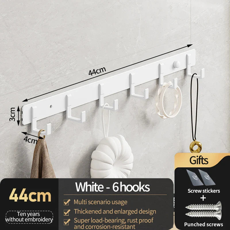 Heavy Duty Aluminum Wall Hooks for Coats & Bags, Entryway, Closet & Wardrobe Robe Hooks (1-3 Pack)