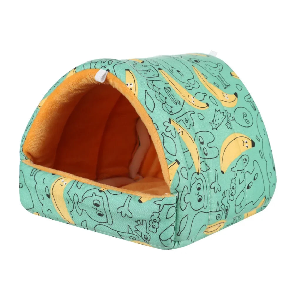 Hanging Cotton Nest Bed for Small Pets - Warm Flannel Hamster & Guinea Pig House (S/M/L/XL; 3.15–7.87 in / 8–20 cm)