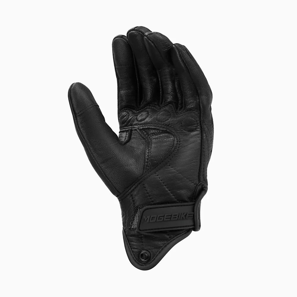 Goatskin Leather Motorcycle Gloves for Men & Women - Full-Finger Moto Gloves for Motorcycles & Electric Bikes (S-XXXL)