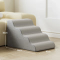 3/4-Step Pet Stairs Memory Foam Ramp for Small Dogs & Cats - Removable Washable Cover, Non-Slip Sofa Ramp