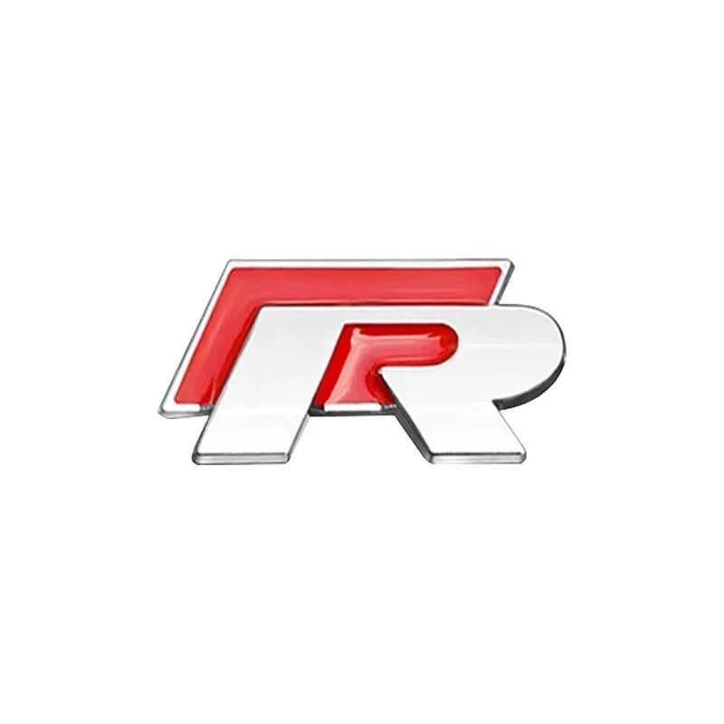3D Metal R Logo Car Trunk Emblem Sticker Rear Body Badge for Golf Polo Jetta Beetle Passat Tiguan