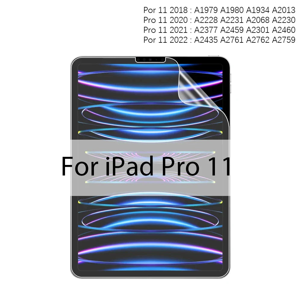 Paper-Feel Matte PET Screen Protector for iPad — 11-inch (27.9 cm) Anti-Glare Stylus-Friendly