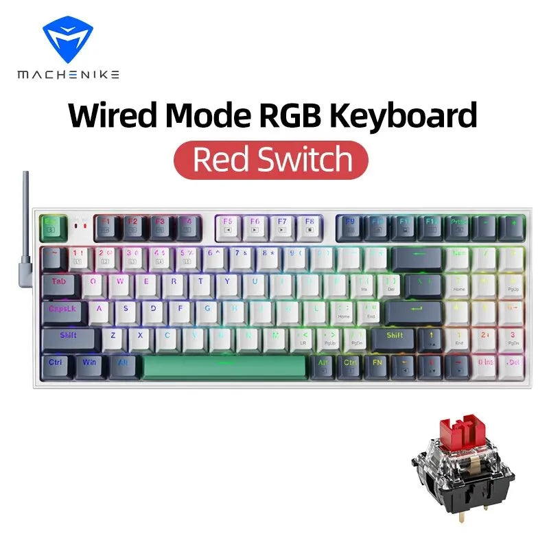 94-Key 90% Mechanical Gaming Keyboard – Hot-Swappable RGB Wired USB-C with PBT Double-Shot Keycaps for PC & Laptop