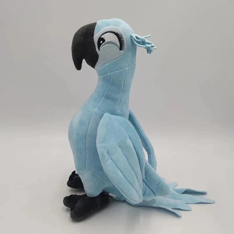 Blue Parrot Plush Toy 30cm (11.8 in) Blu and Jewel Stuffed Bird - Kids Christmas Gift
