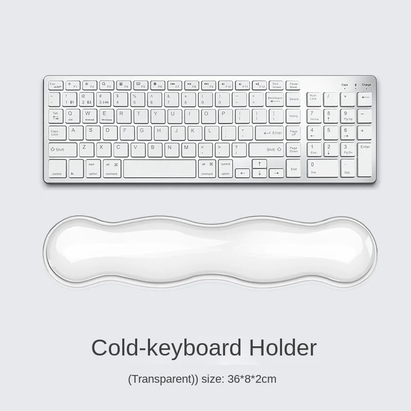 Transparent Anti-Slip Rubber Mouse Pad with Ergonomic Wrist Rest - Desk & Gaming