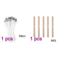 Pre-Waxed Pure Cotton Candle Wicks — 50/100 Pack, Smokeless DIY Candle Wicks, Multiple Lengths 2.6–20 cm (1.0–7.9 in)