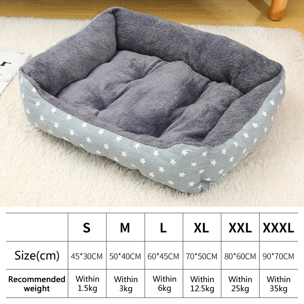 Plush Winter Pet Bed for Dogs & Cats - Thickened Breathable Dog Sofa with Non-Slip Bottom, Multiple Sizes S-XXXL