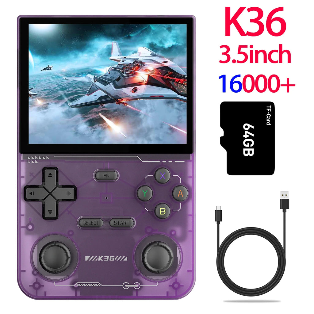 Handheld Retro Game Console 4.0-inch (10.2 cm) IPS 720x720, 64GB/128GB, 22,000 Preloaded Games, Linux, USB-C Charging