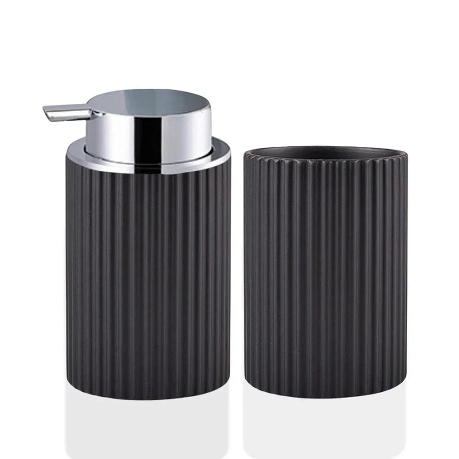 Foaming Soap Dispenser with Toothbrush Holder – Bathroom Foam Pump & Counter Storage Organizer