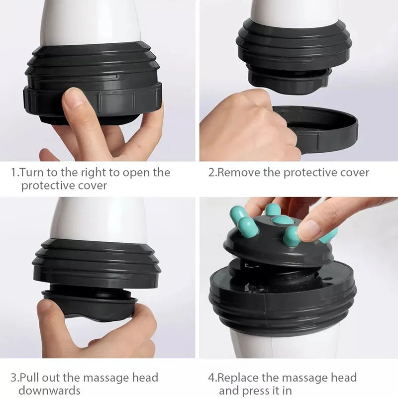 Portable Handheld Electric Body Massager - Anti-Cellulite Vibration Slimming Tool for Neck, Waist & Back