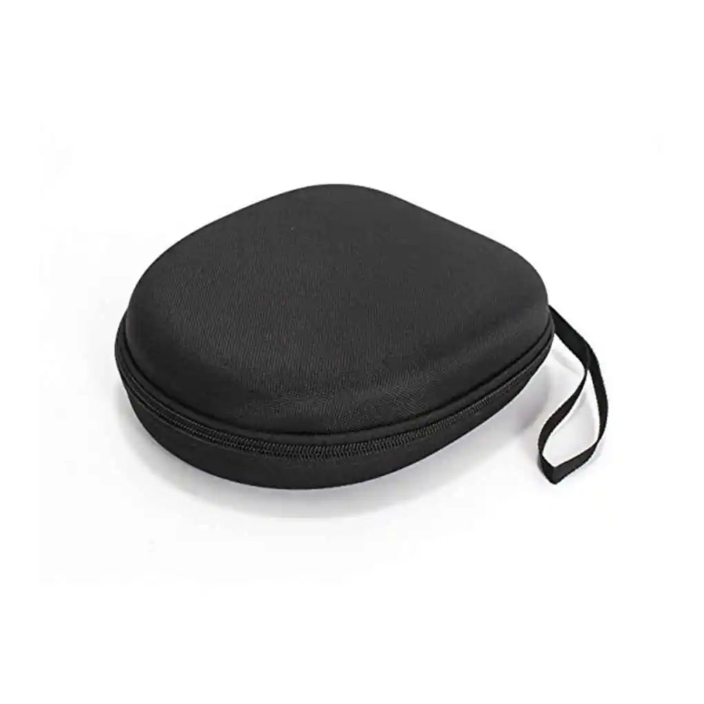 Shockproof Headphone Carrying Case – Portable Headset Pouch with Mesh Pocket & Travel Organizer (Black)