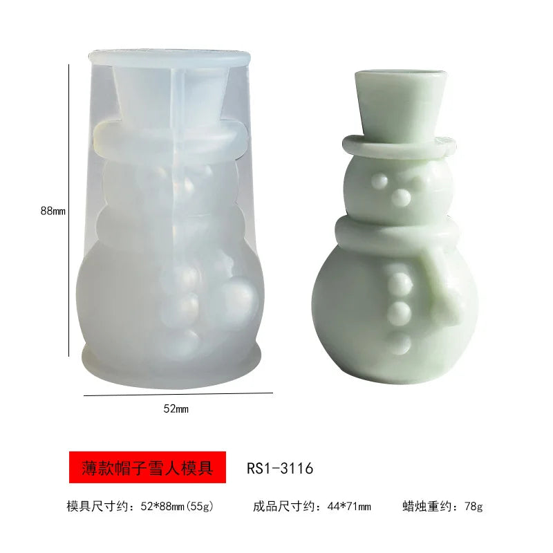3D Christmas Tree Silicone Mold for Candle Making, Soap, Resin & Baking DIY Holiday Craft Kit
