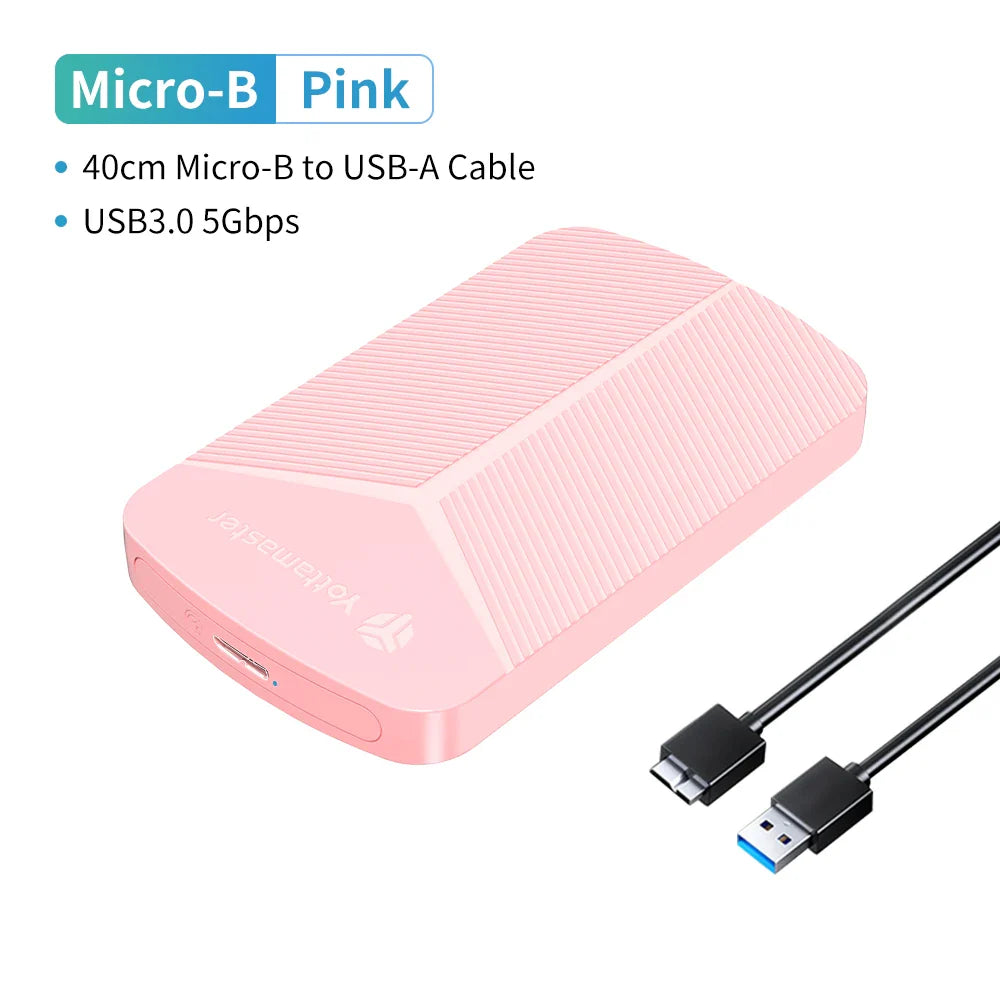 2.5-Inch SATA HDD/SSD Enclosure USB 3.0 UASP 6Gbps Adapter for Windows Mac Linux