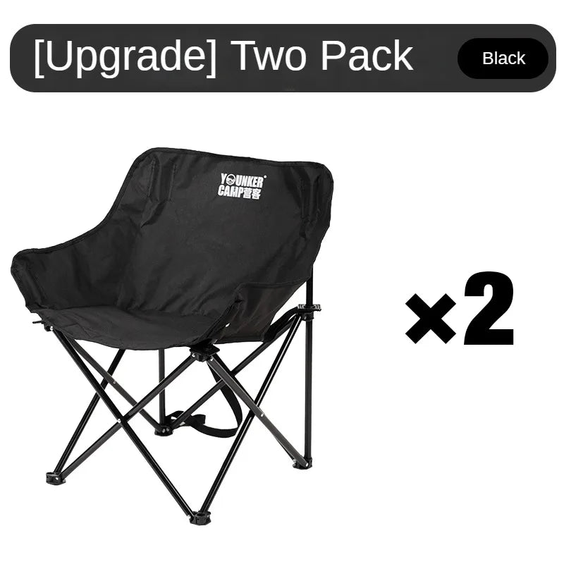 Portable Folding Moon Chair – Camping, Picnic & Fishing Stool | 120kg Capacity, 600D Oxford