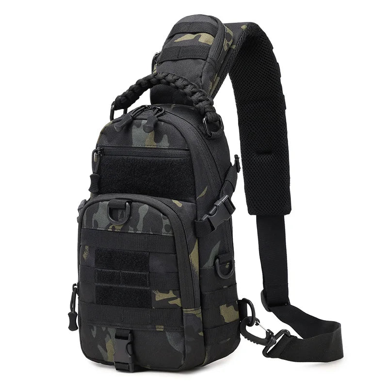 Tactical Chest Sling Bag for Men - Outdoor Hiking Camping Fishing Cycling MOLLE Shoulder Fanny Pack