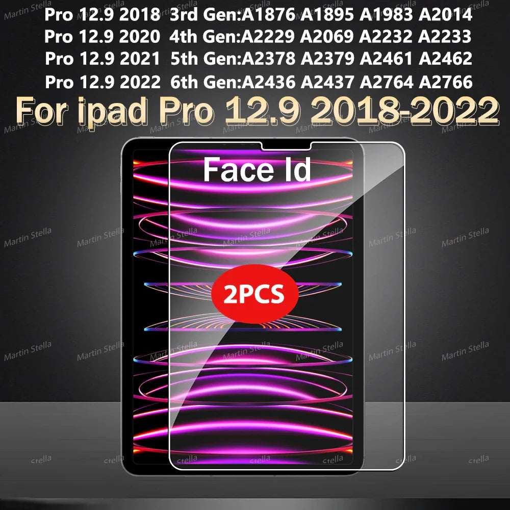 2-Pack Tempered Glass Screen Protector for iPad Pro & iPad Air — 11-inch (27.9 cm) & 12.9-inch (32.8 cm) Compatible