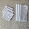 6-Pack 25 cm (9.84 in) Cotton Lace Handkerchiefs – Thin Wedding & Home Decoration, Bag Accent, Solid Color