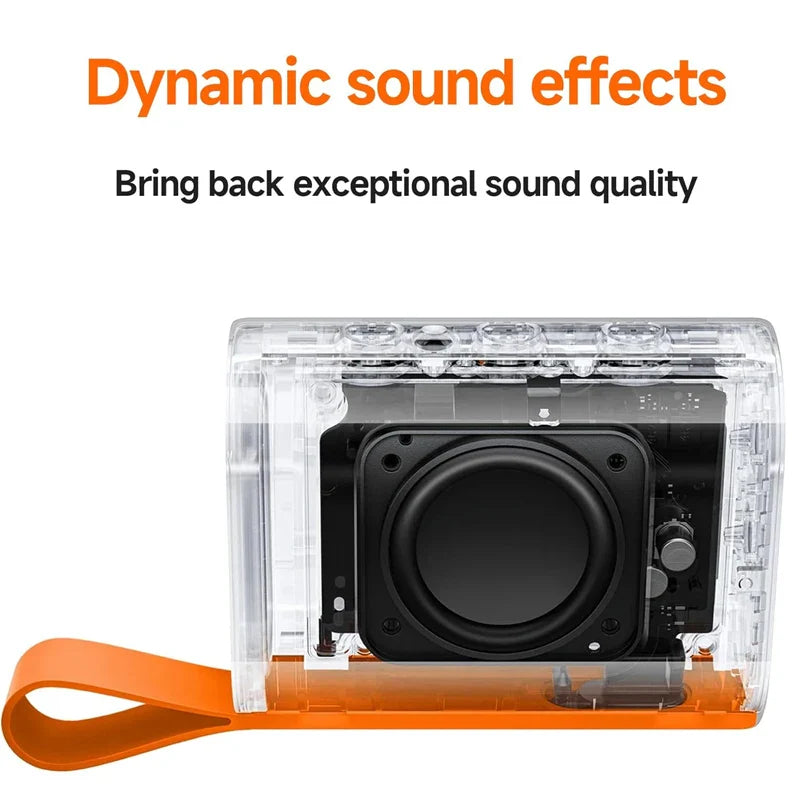 Portable IP67 Waterproof Bluetooth 5.4 Speaker, 1000mAh 10-Hour Battery, TWS Stereo, Built-in Mic