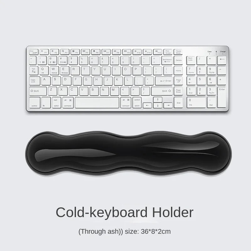 Transparent Anti-Slip Rubber Mouse Pad with Ergonomic Wrist Rest - Desk & Gaming