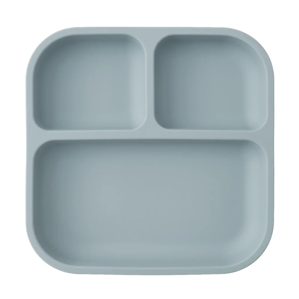 BPA-Free Silicone Suction Divided Baby Plate, Leakproof Toddler Meal Tray, Easy-Clean Kids Dinnerware