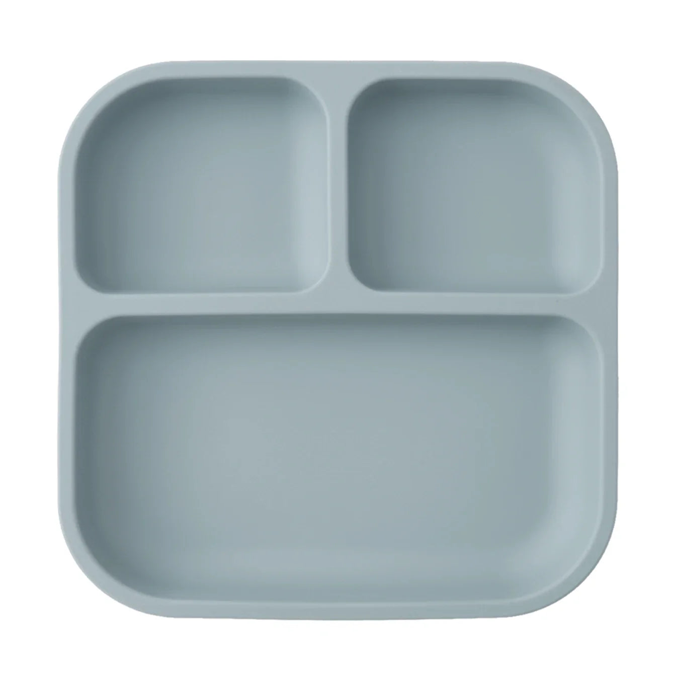 BPA-Free Silicone Suction Divided Baby Plate, Leakproof Toddler Meal Tray, Easy-Clean Kids Dinnerware