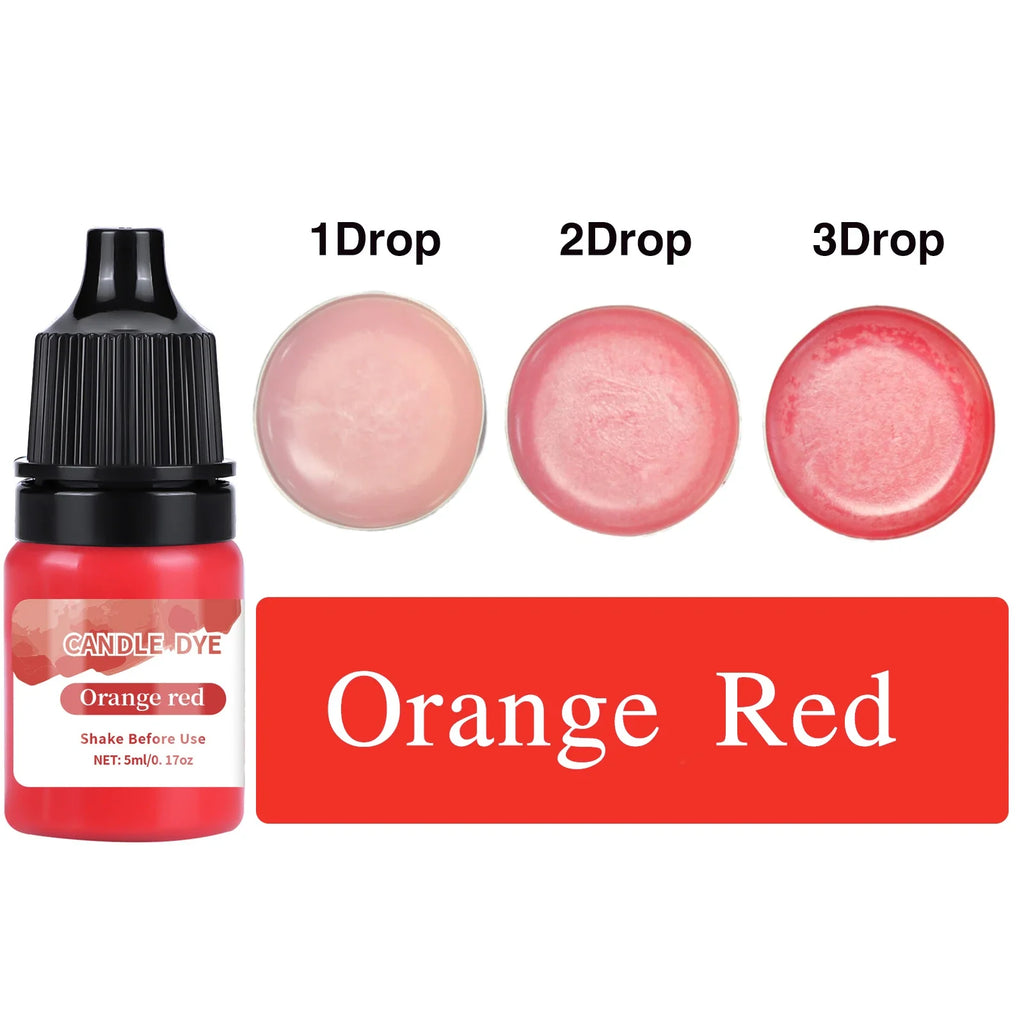 5 ml (0.17 fl oz) Liquid Candle Wax Colorant – Non-Toxic High-Concentration Pigment for Soy Candles & Soap DIY