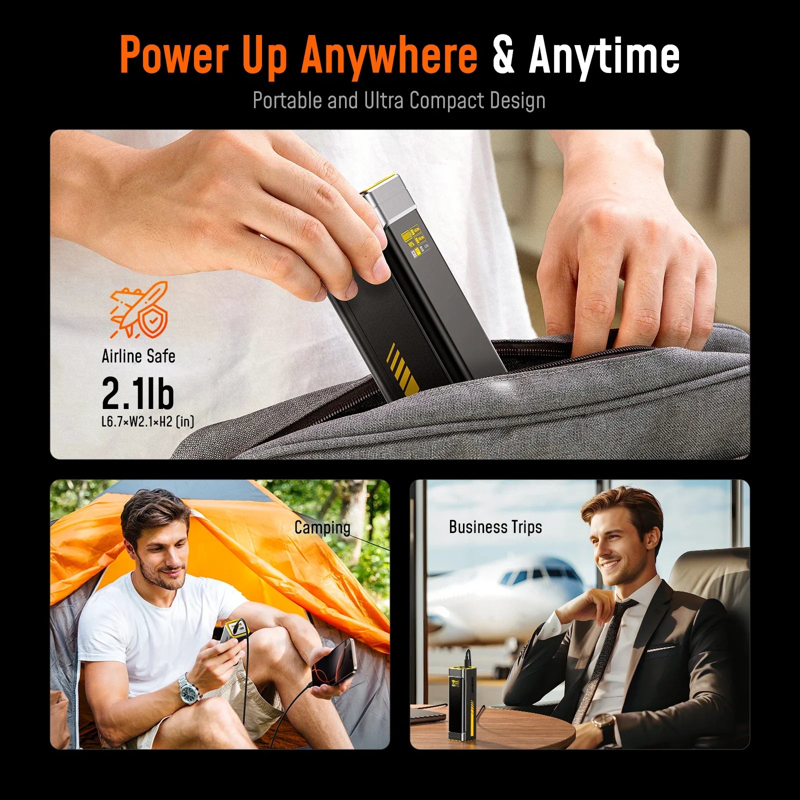 240W 27,600mAh LED Display Power Bank - Dual 140W USB-C, USB-A Ports, Includes 3ft (0.91m) 140W USB-C Cable
