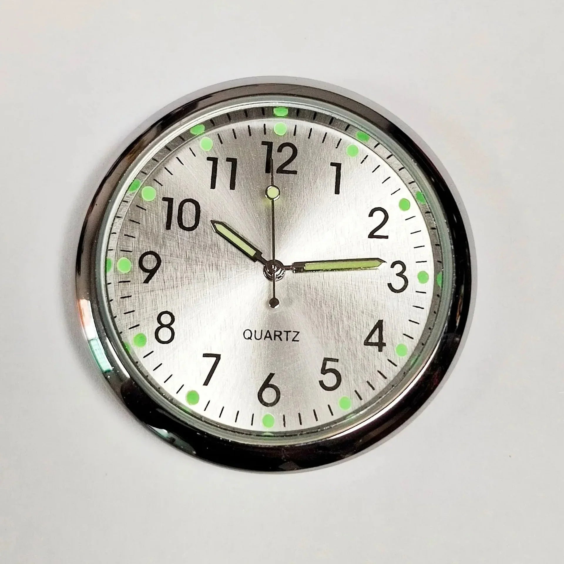 Luminous Mini Car Clock Stick-On Digital Dashboard Quartz Timepiece - 1.6 in (4 cm)