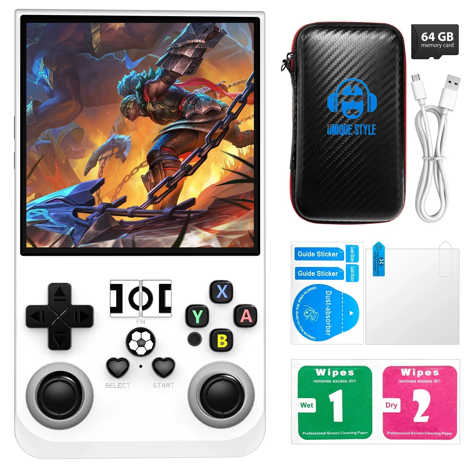 Portable Retro Handheld Game Console, 4.0-inch (10.16 cm) IPS 720x720, 64GB/128GB Storage, 18,000+ Classic Games