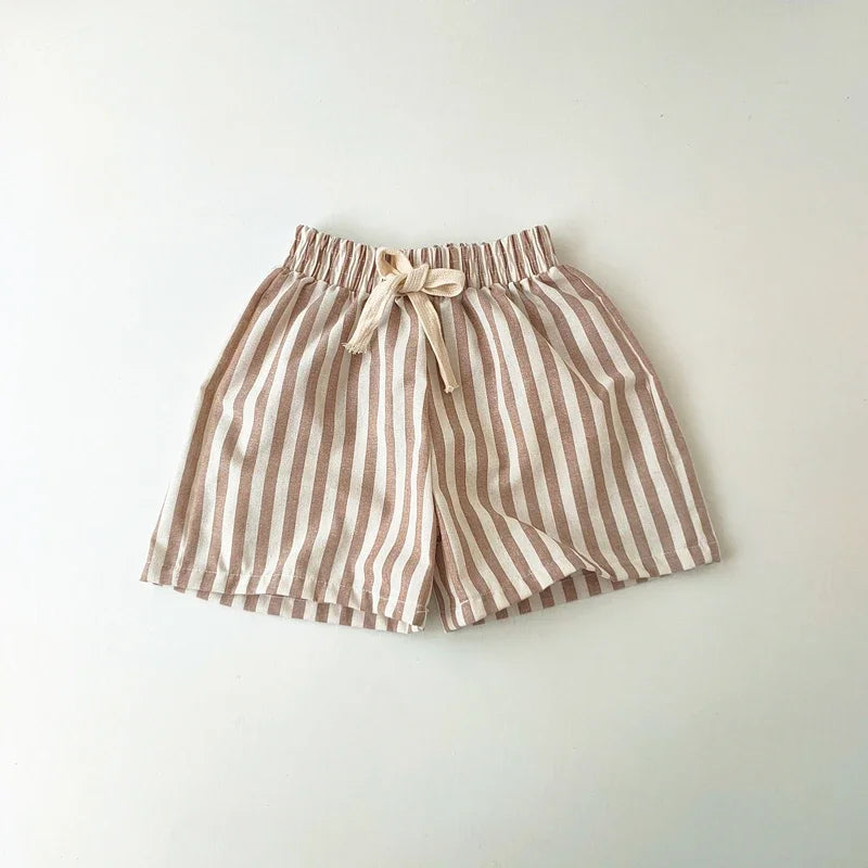 Kids Striped Linen-Cotton Harem Pants – Boys & Girls, Ages 4-6