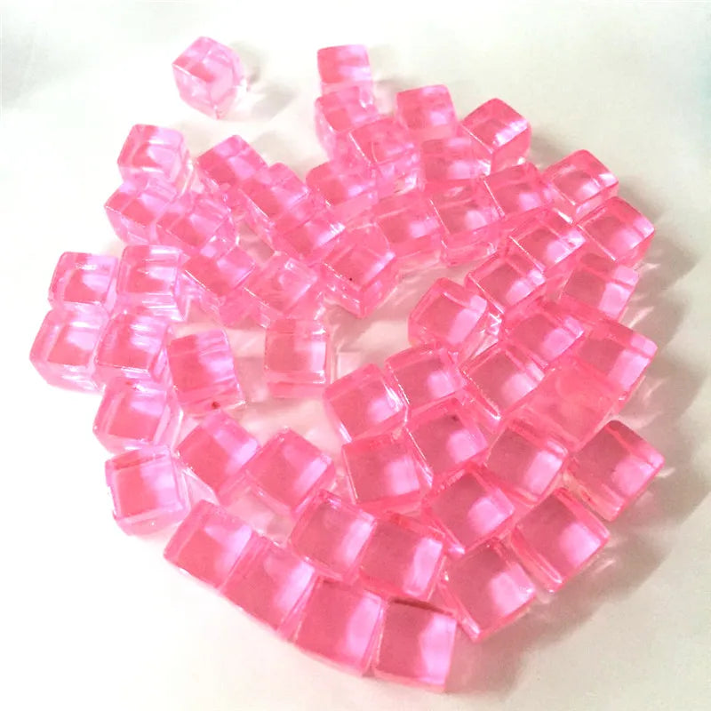 50-Pack 8mm Acrylic Cube Dice (0.31in) – 25 Translucent Colors Clear Game Pieces for Board Games & Crafts
