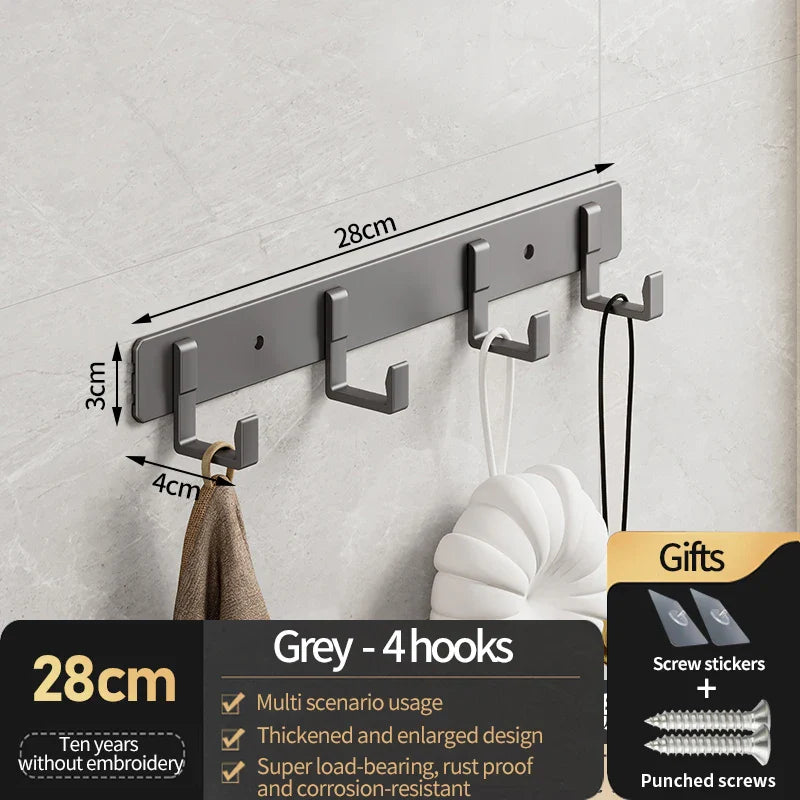 Heavy Duty Aluminum Wall Hooks for Coats & Bags, Entryway, Closet & Wardrobe Robe Hooks (1-3 Pack)