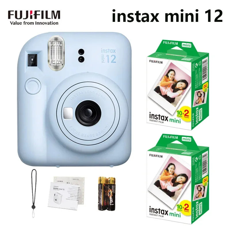 Instant Mini Film Camera with 20-Sheet Film, Shoulder Strap & Carry Bag - Instant Print Camera Gift Set