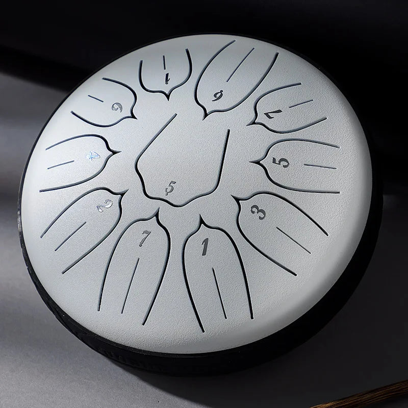 Steel Tongue Drum 6-Inch (14.5 cm) 11-Note D-Tone for Yoga, Meditation & Music Therapy