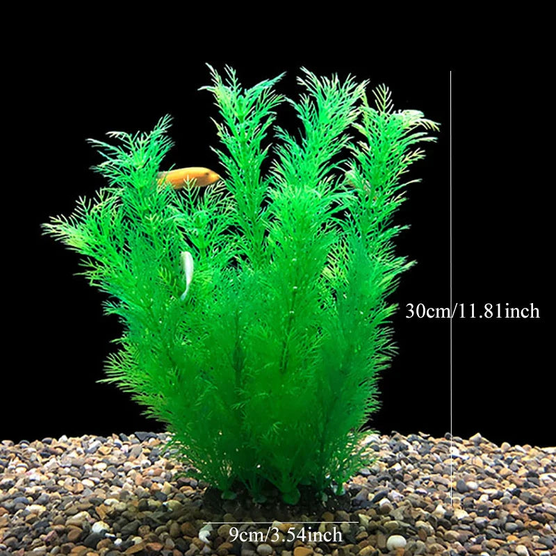 Artificial Aquarium Plants — Plastic Underwater Decorations for Fish Tanks, Realistic Aquarium Decor