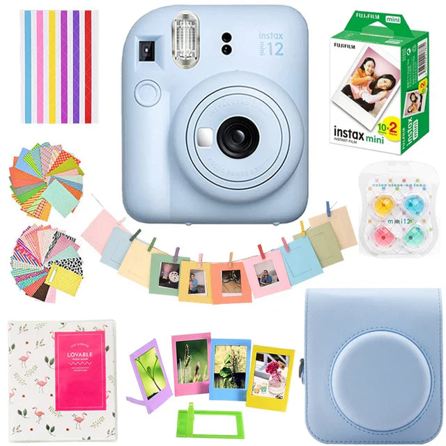 Instant Mini Film Camera with 20-Sheet Film, Shoulder Strap & Carry Bag - Instant Print Camera Gift Set
